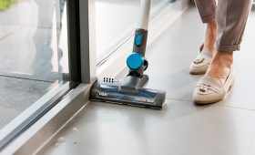 Vax Cordless SlimVac vacuuming hard floors in the home
